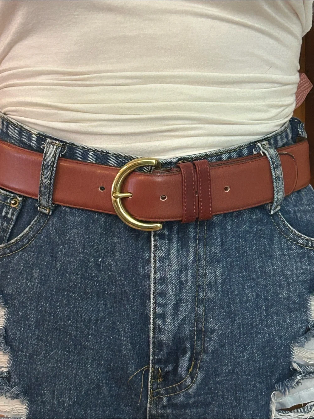 Vintage 1990s Coach Leather Belt (Style #8500) in the vibrant 